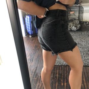 Forever 21 black button fly Jean shorts